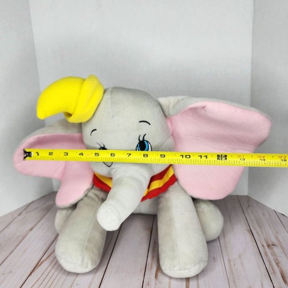 Disney Store Dumbo stuffed plush gray elephant animal medium 14" - Picture 7 of 9